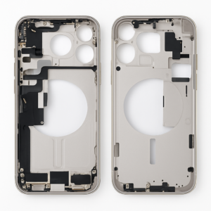 iPhone 15 Pro Max Mittelrahmen vormontiert (OEM) Titan natur