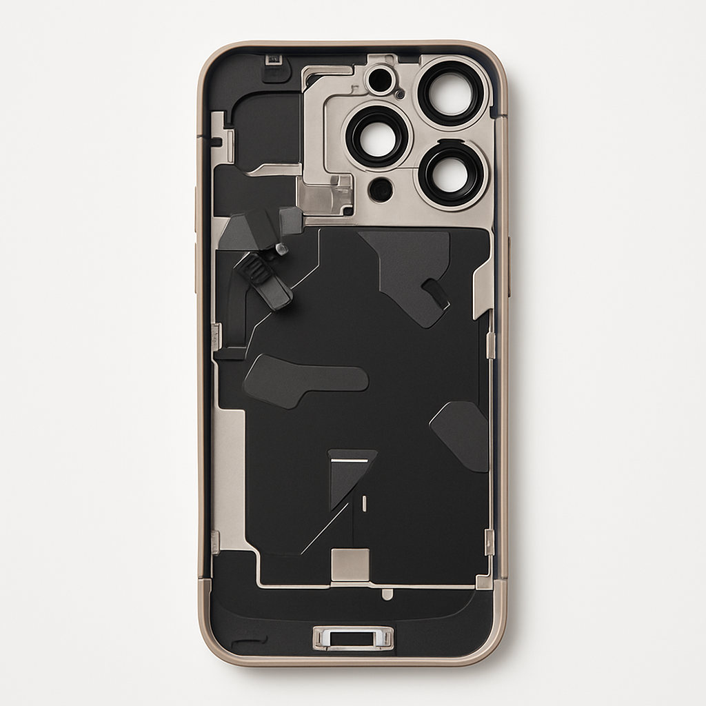 iPhone 16 Pro Max Diagnosable Rückglas (OEM) komplett Titan wüstensand