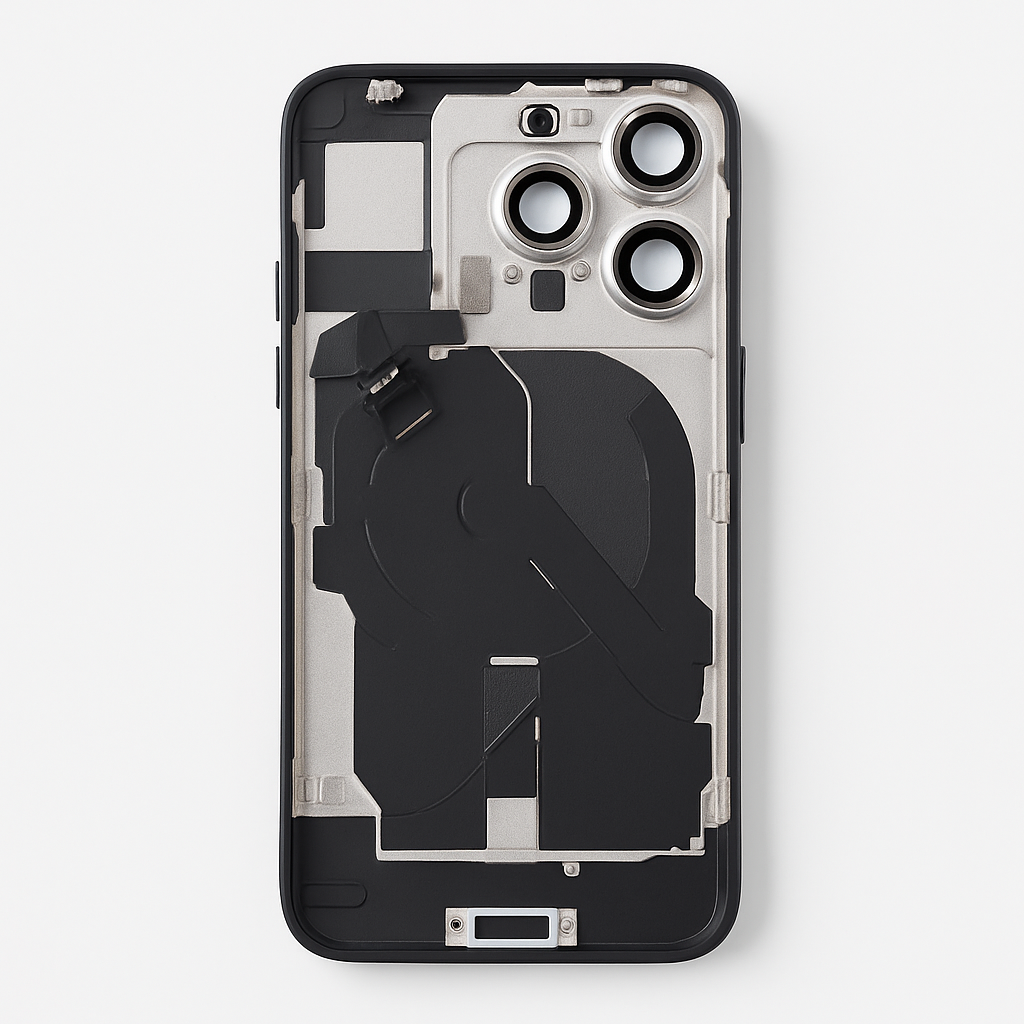 iPhone 16 Pro Max Rückglas komplett Titan weiss EU-Version