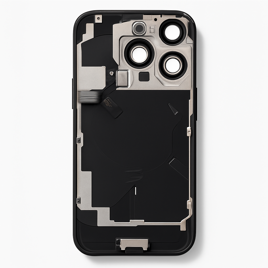 iPhone 16 Pro Diagnosable Rückglas (OEM) komplett Titan schwarz