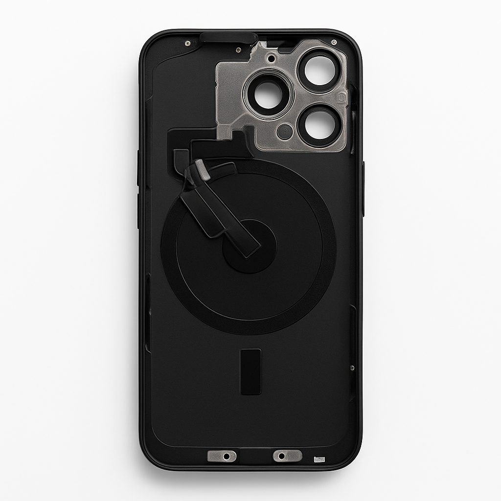 iPhone 15 Pro Rückglas (Premium) komplett Titan schwarz