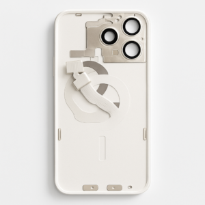 iPhone 15 Pro Diagnosable Rückglas (OEM) komplett Titan weiss