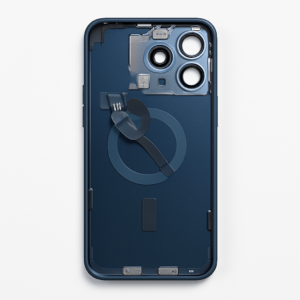 iPhone 15 Pro Diagnosable Rückglas (OEM) komplett Titan blau
