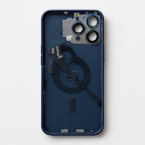 iPhone 15 Pro Rückglas (Premium) komplett Titan blau