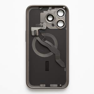 iPhone 15 Pro Rückglas (Premium) komplett Titan natur