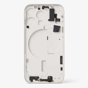 iPhone 15 Pro Mittelrahmen vormontiert (OEM) Titan weiss