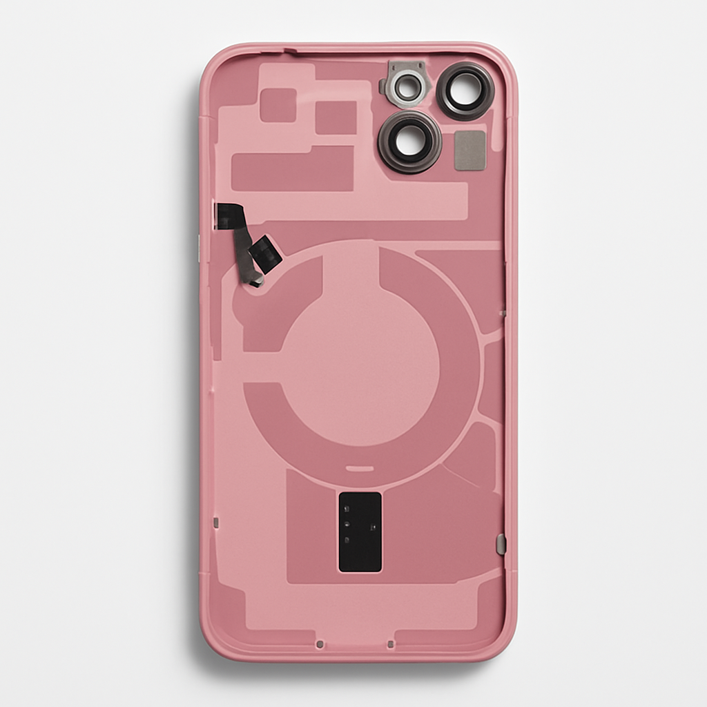 iPhone 15 Plus Diagnosable Rückglas (OEM) komplett pink