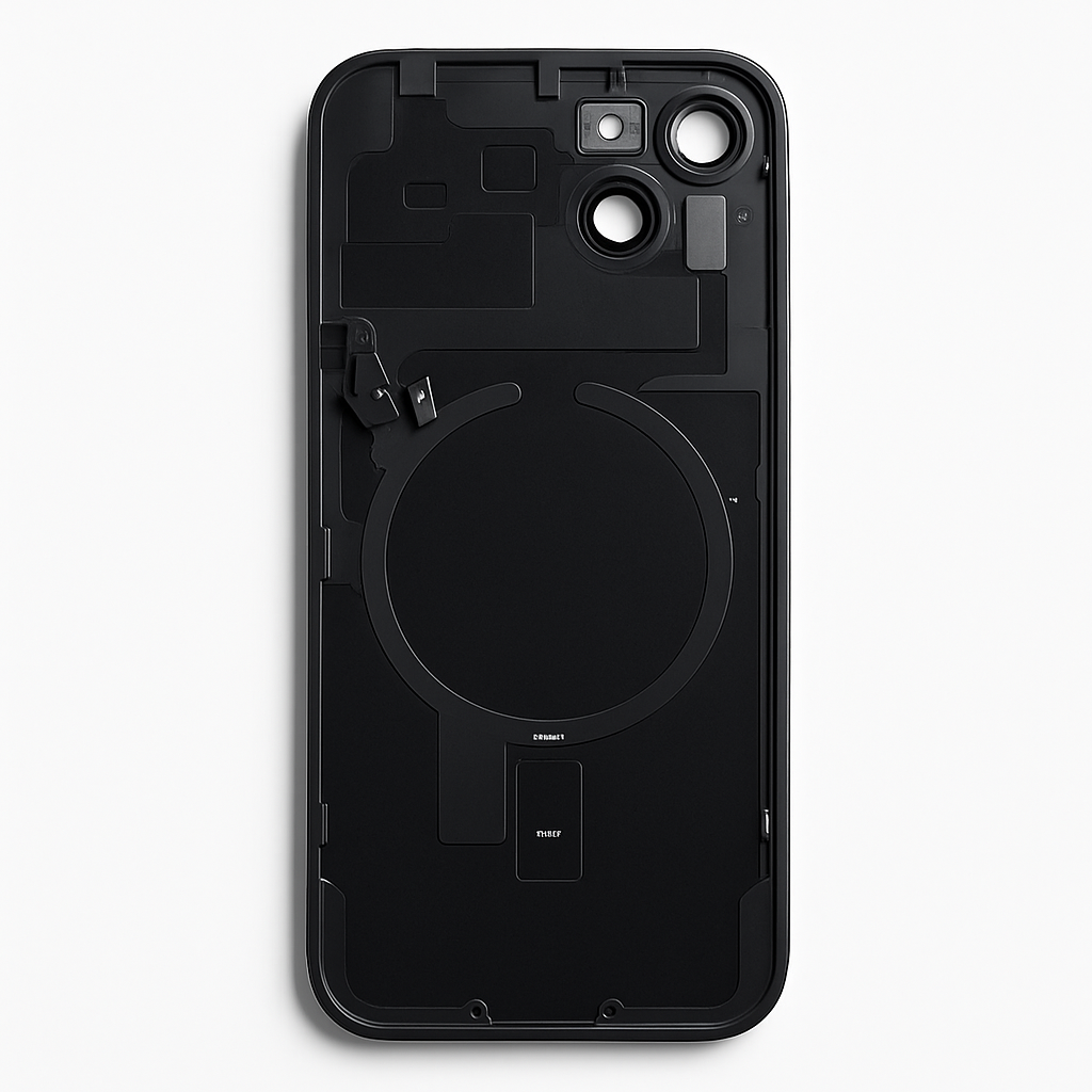 iPhone 15 Diagnosable Rückglas (OEM) komplett schwarz