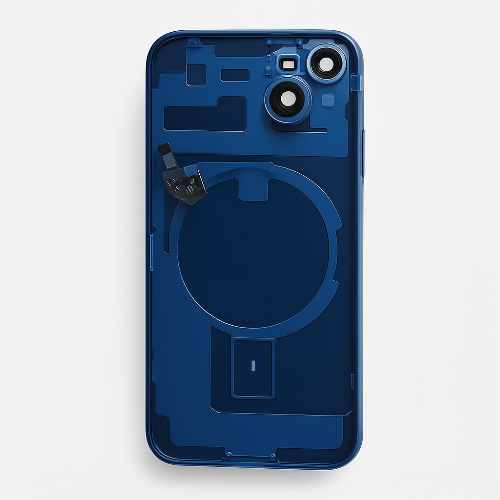 iPhone 15 Diagnosable Rückglas (OEM) komplett blau