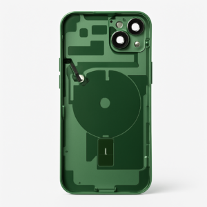 iPhone 15 Diagnosable Rückglas (OEM) komplett grün