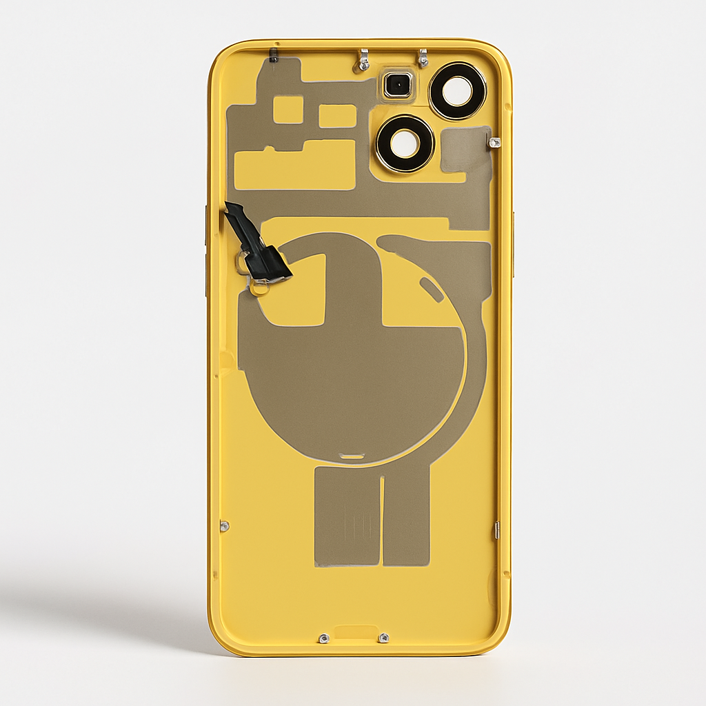 iPhone 15 Rückglas (Premium) komplett gelb
