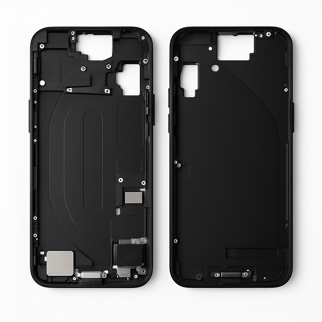 iPhone 15 Mittelrahmen vormontiert (OEM) schwarz
