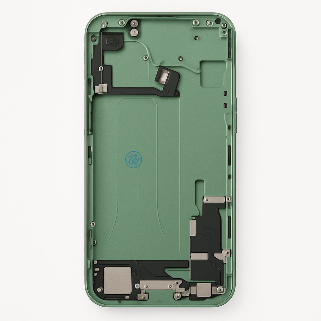 iPhone 15 Mittelrahmen vormontiert (OEM) grün