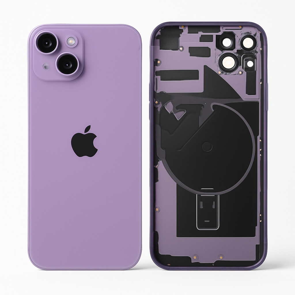 iPhone 14 Plus Diagnosable Rückglas (OEM) komplett violett