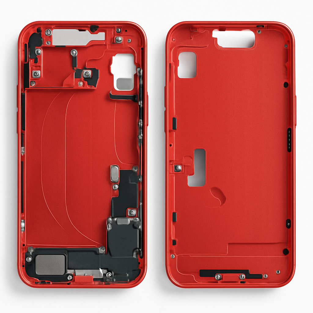 iPhone 14 Mittelrahmen vormontiert (OEM) rot
