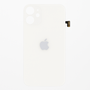 OEM iPhone 12 mini Rückglas Weiss EU-Version mit Logo Big Hole