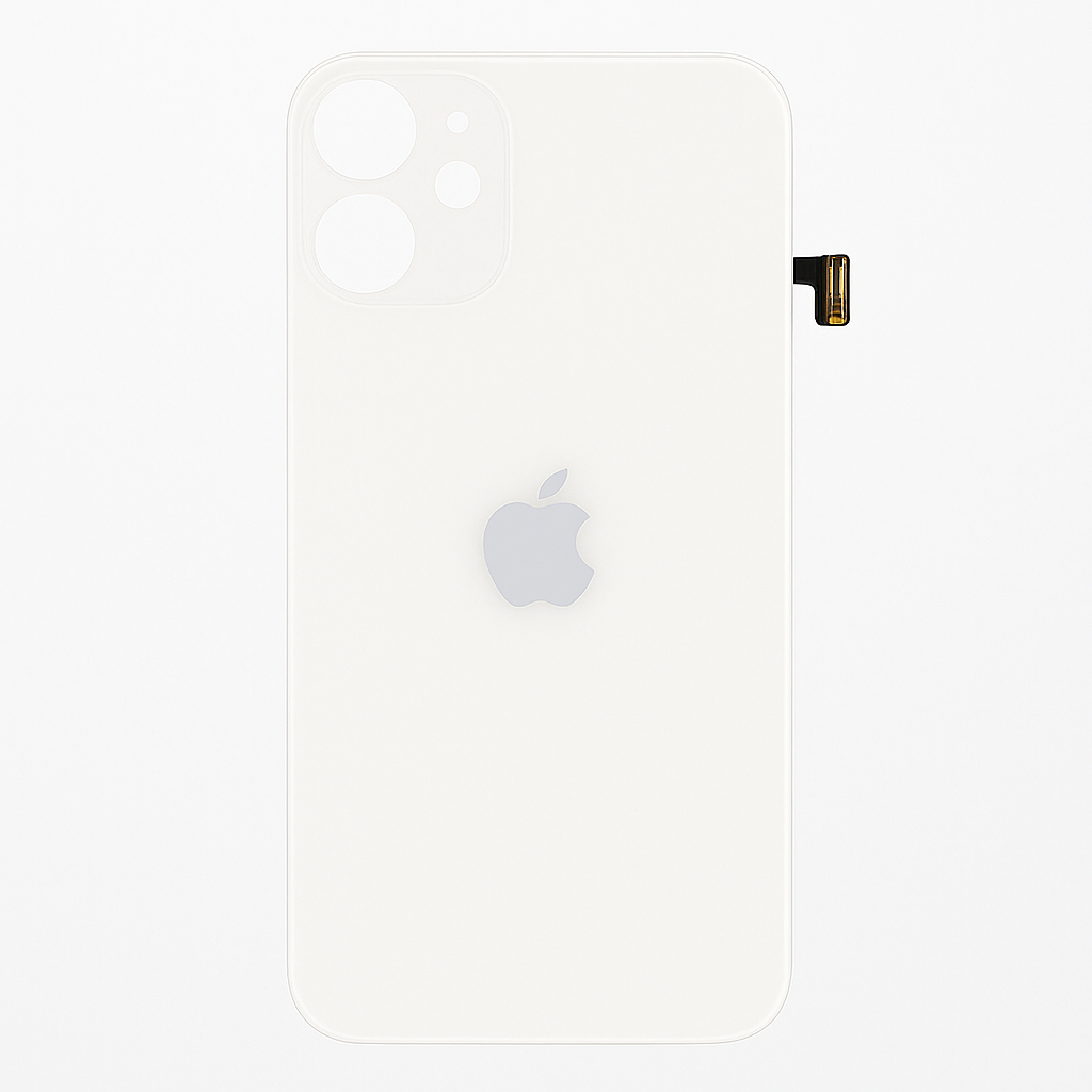 OEM iPhone 12 mini Rückglas Weiss EU-Version mit Logo Big Hole