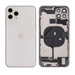 OEM iPhone 11 Pro Max Backcover Silber vormontiert