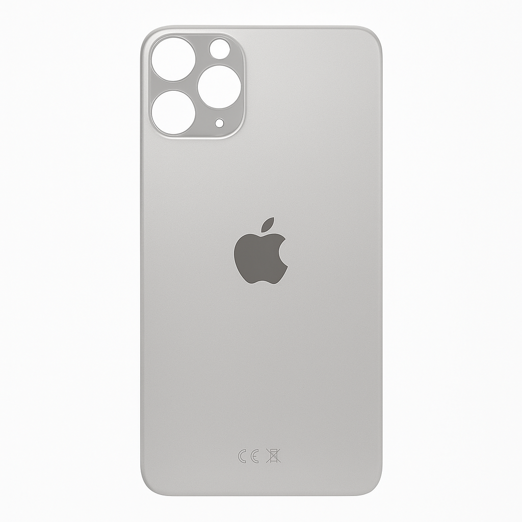 OEM iPhone 11 Pro Rückglas Silber EU-Version Big Hole Logo