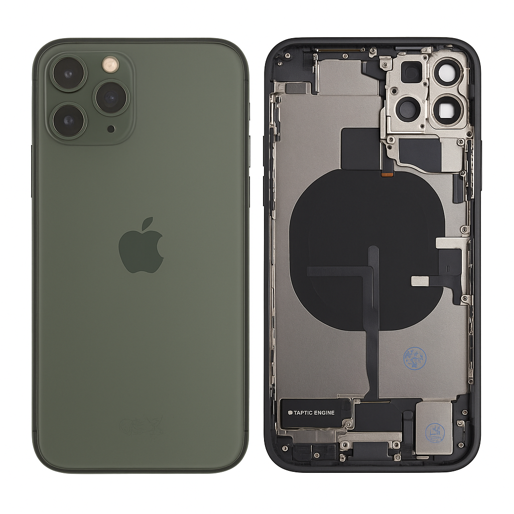 OEM iPhone 11 Pro Backcover Nachtgruen vormontiert