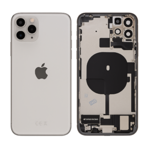 OEM iPhone 11 Pro Backcover Gehäuse Silber vormontiert