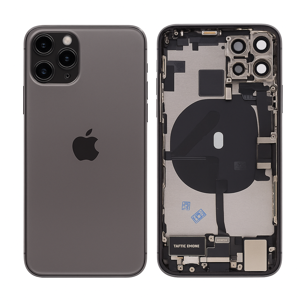 OEM iPhone 11 Pro Backcover Space Grau vormontiert