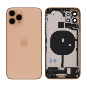 OEM iPhone 11 Pro Backcover Gold vormontiert mit Ladebuchse