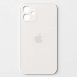 OEM iPhone 12 Rückglas Backcover Weiss EU-Version mit Logo Big Hole