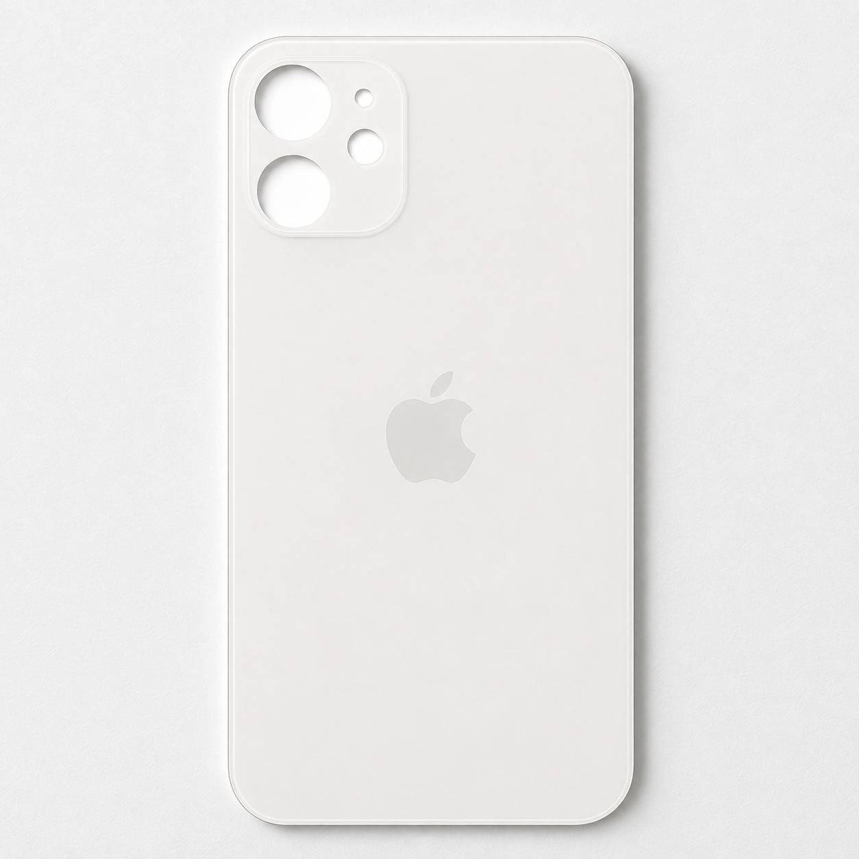 OEM iPhone 12 Rückglas Backcover Weiss EU-Version mit Logo Big Hole
