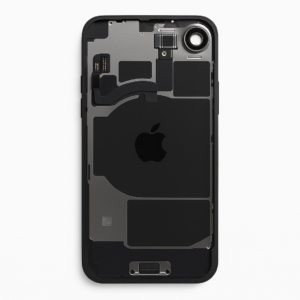 iPhone 16e Rückglas (Premium) komplett schwarz