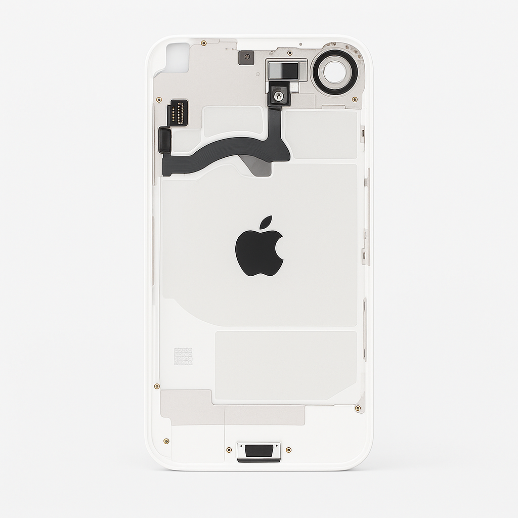 iPhone 16e Rückglas (Premium) komplett weiss