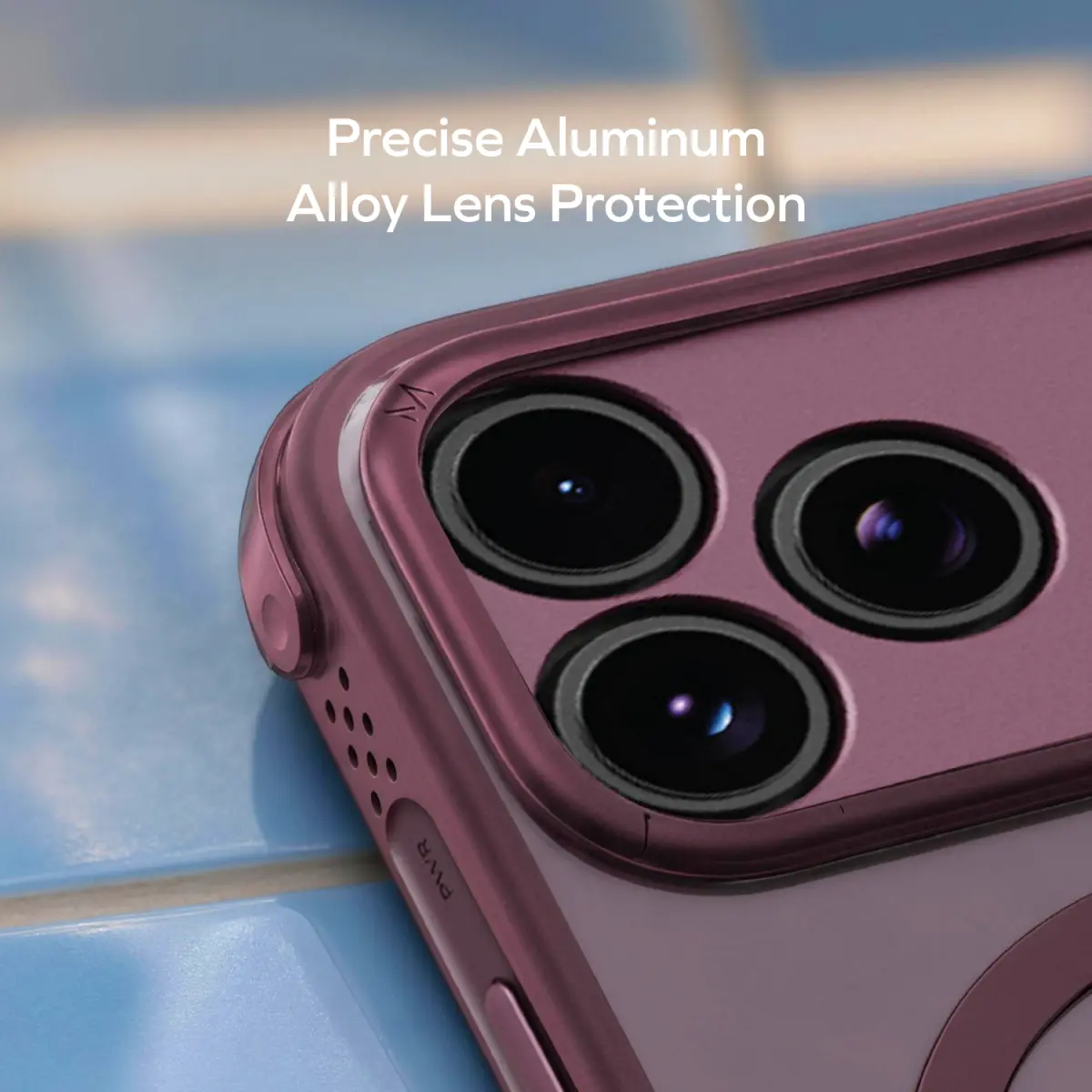 Momax TPU Kunststoff Schutzhülle iPhone 18 Pro Dunkelrot MagSafe – Bild 5