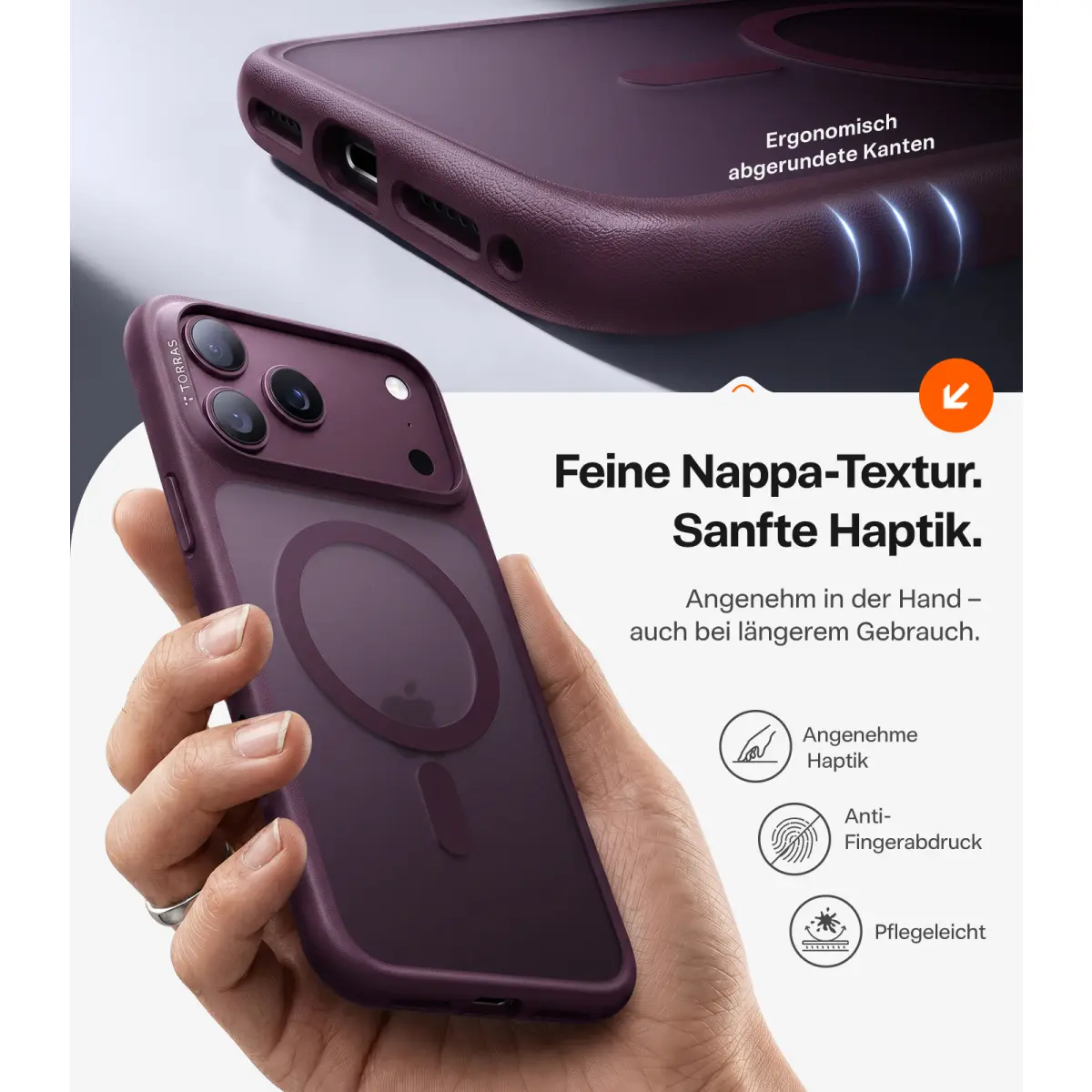 TORRAS Guardian MagSafe Schutzhülle Violett für iPhone 18 Pro – Bild 3