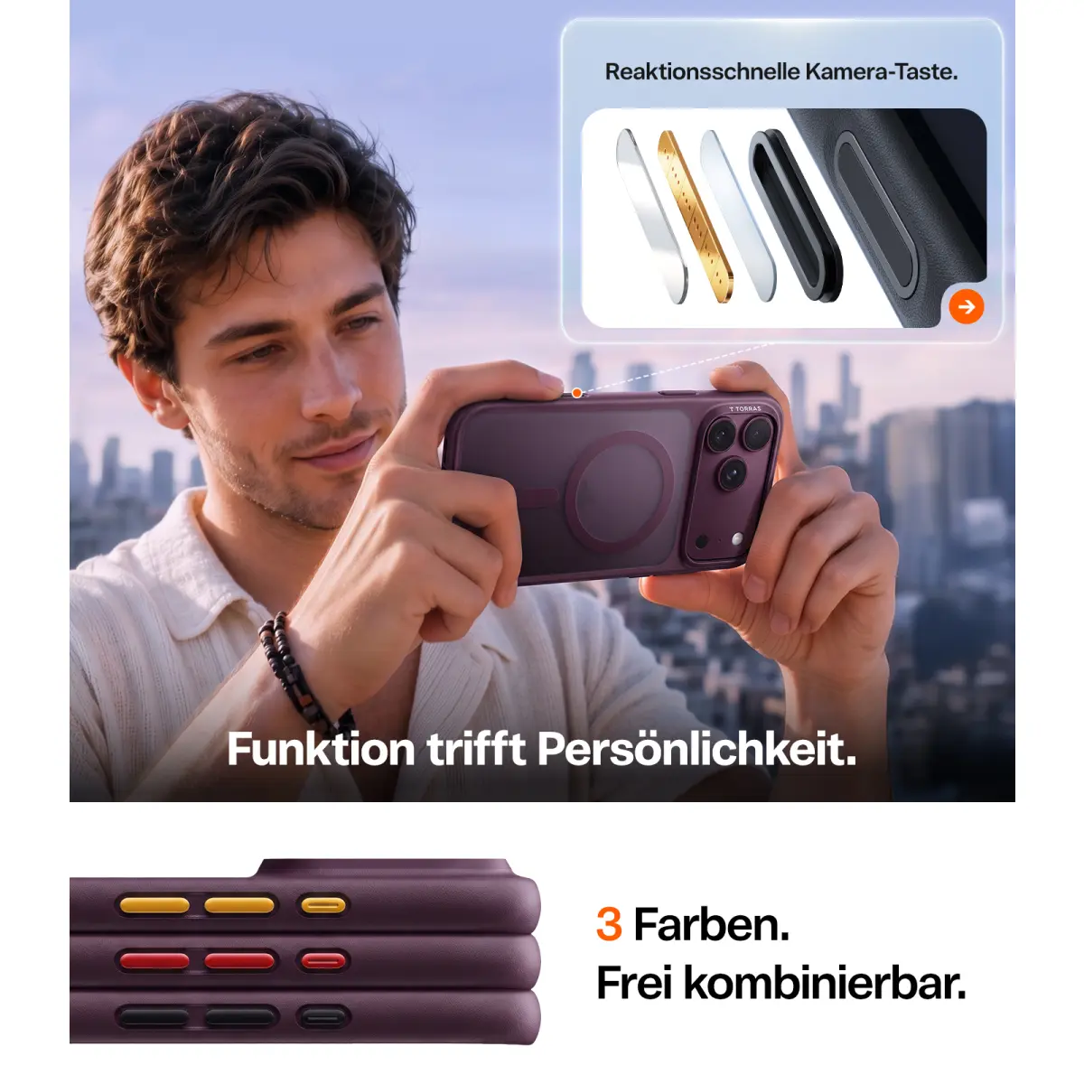 TORRAS Guardian MagSafe Schutzhülle Violett für iPhone 18 Pro – Bild 4