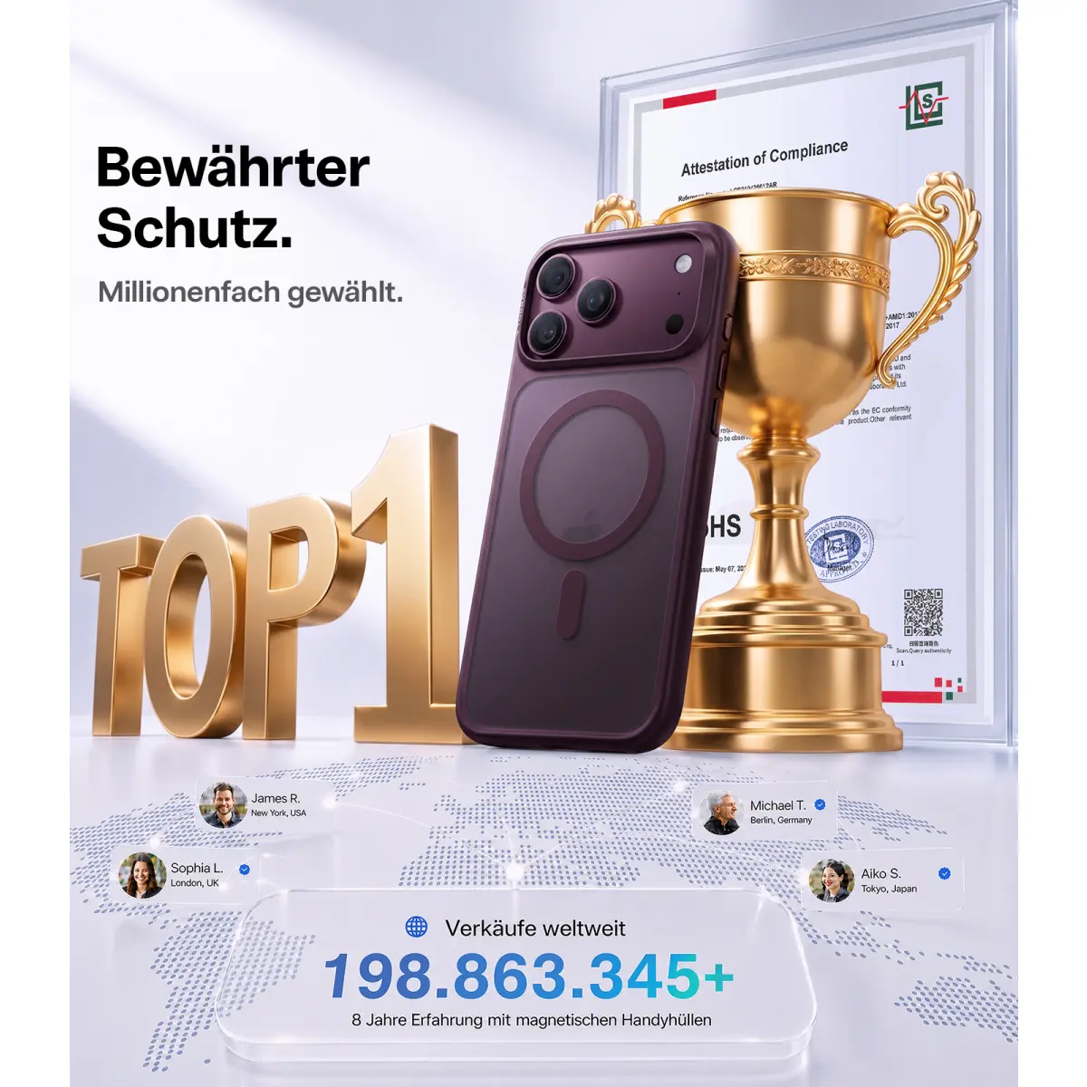TORRAS Guardian MagSafe Schutzhülle Violett für iPhone 18 Pro – Bild 8