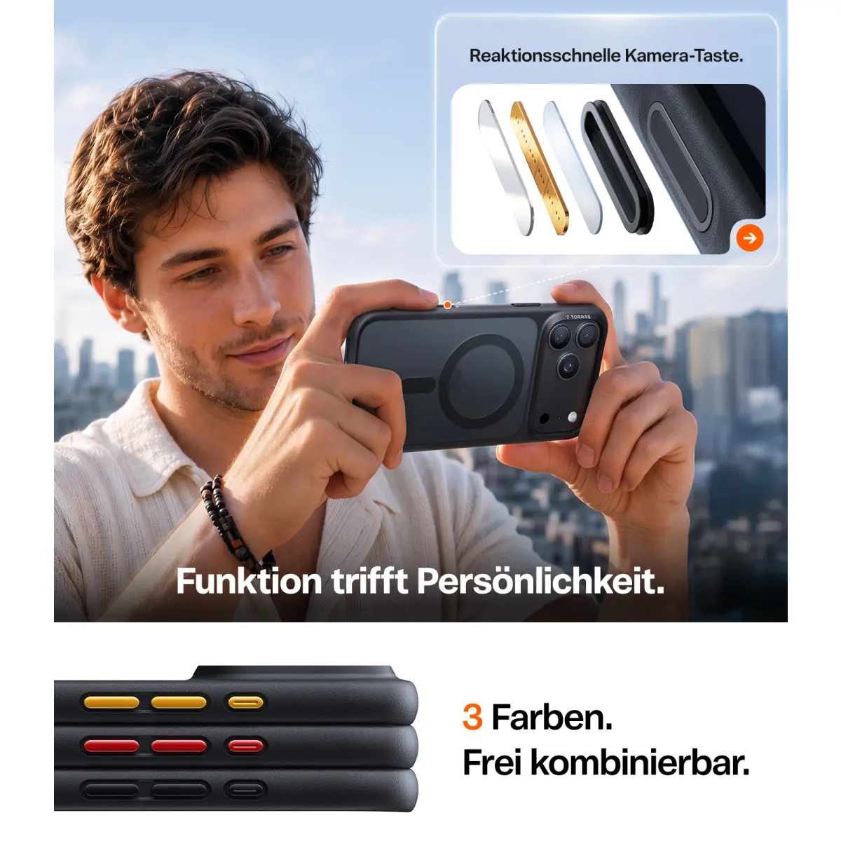 TORRAS Guardian MagSafe Schutzhülle Backcover Schwarz für iPhone 18 Pro – Bild 5