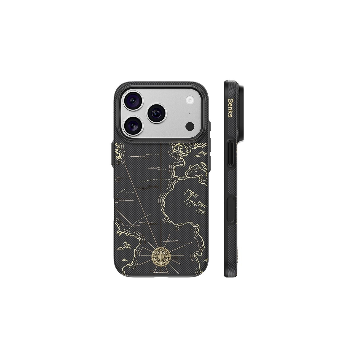Benks ArmorEdge-X1 Schutzhülle iPhone 18 Pro Max Schwarz Kevlar Aluminium – Bild 2