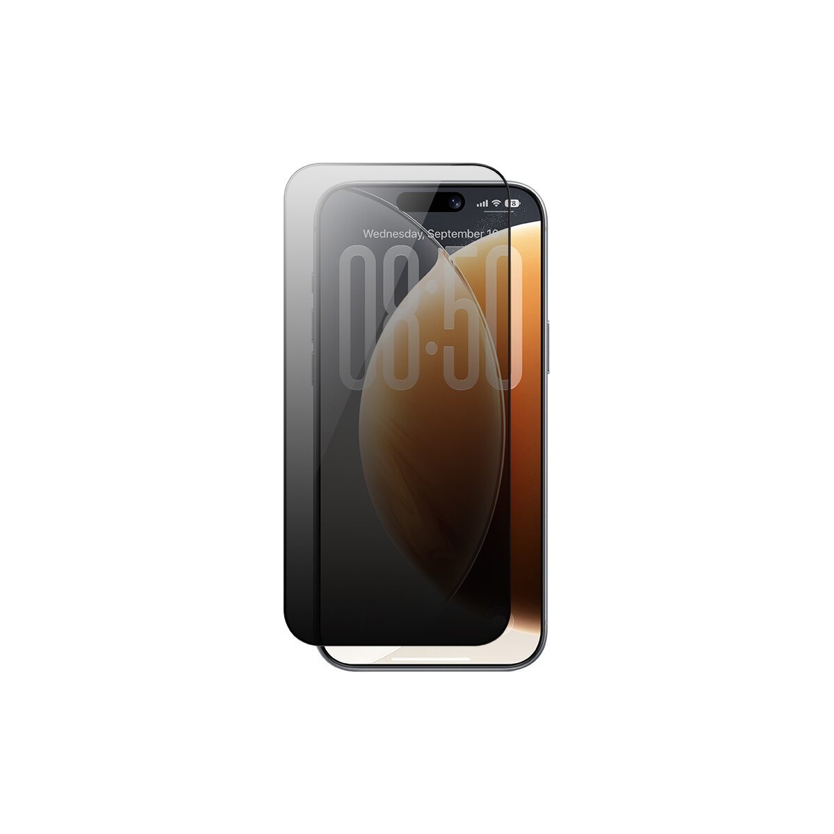 Benks Omni Warrior Privacy Panzerglas iPhone 18 Pro Schwarz – Bild 2
