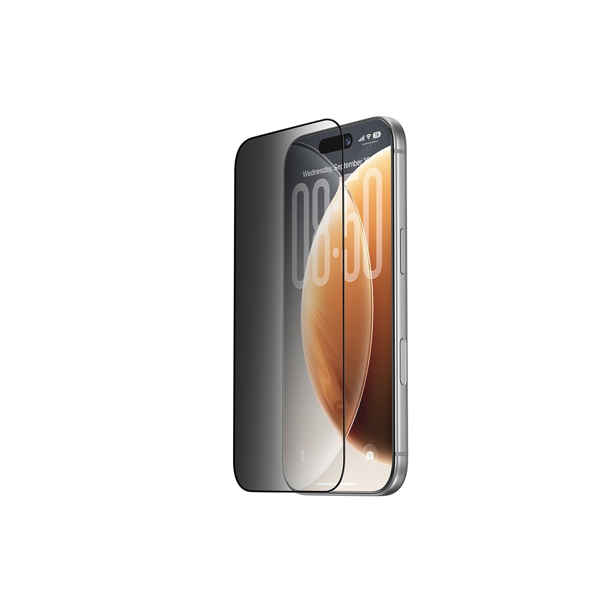 Benks Omni Warrior Privacy Panzerglas iPhone 18 Pro Schwarz – Bild 3