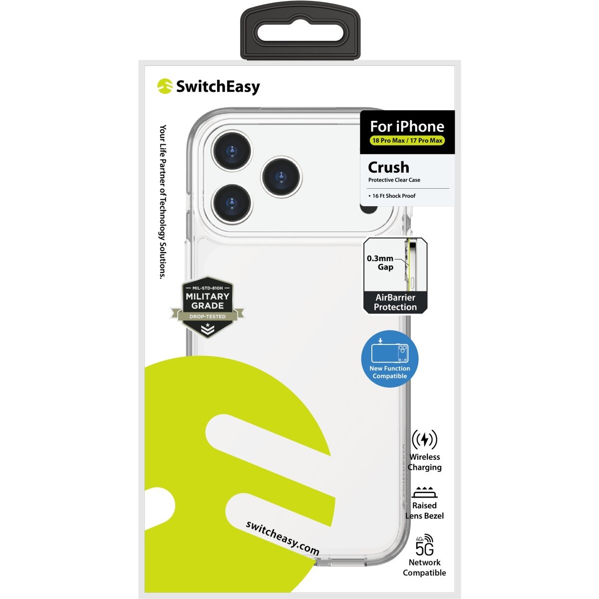 SwitchEasy Crush Schutzhülle transparent iPhone 18 Pro Max Backcover – Bild 8