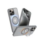 TORRAS UPRO Ostand Pro Schutzhülle iPhone 15 Pro Max Titaniumgrau