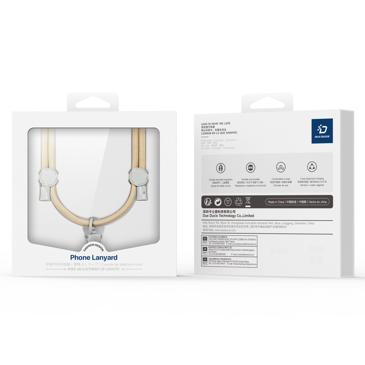 Dux Ducis PLAZ Handykette Gelb verstellbar 36-72 cm – Bild 13