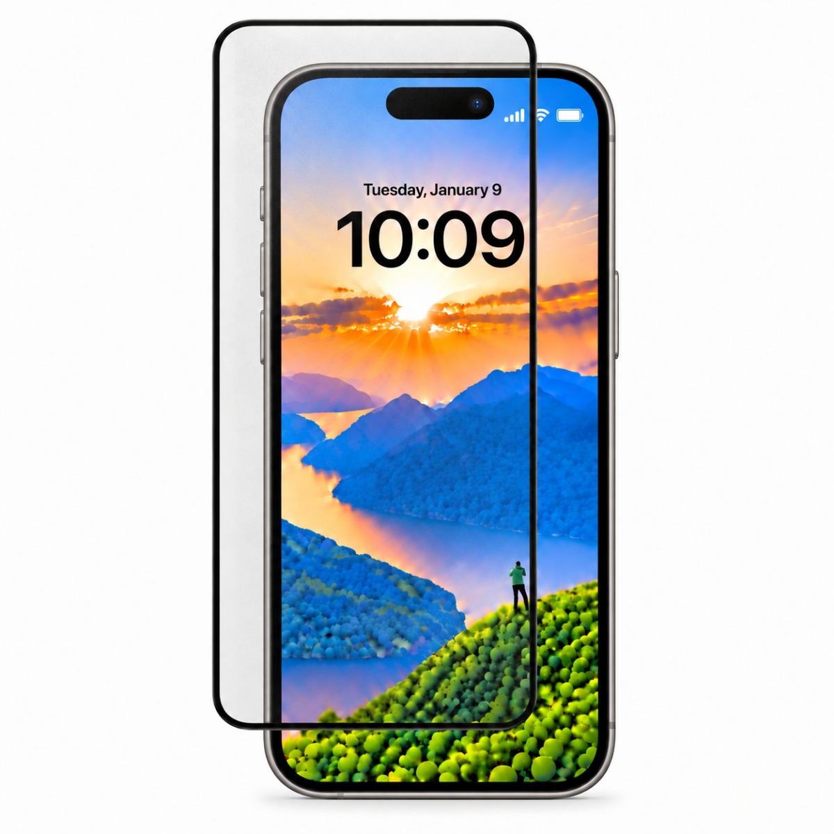 Guardline - Panzerglas ScreenGuard Matt für iPhone 15 Pro Max – Bild 2